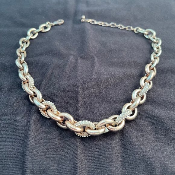 Gold Toned Chunky Link Necklace - Picture 1 of 10